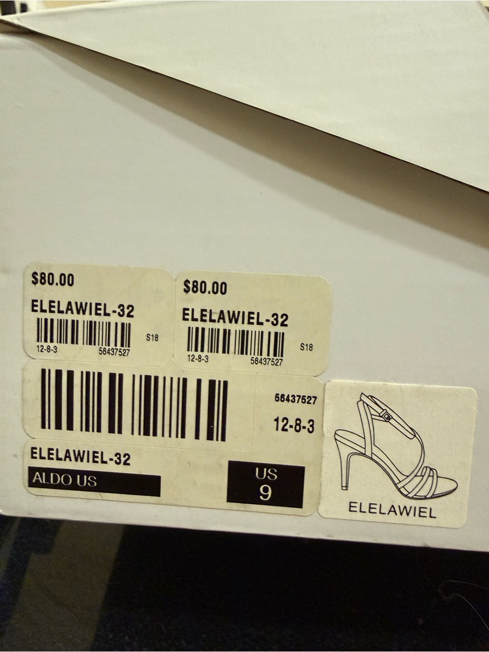 Aldo Black Patent Strappy Stiletto Heels - Picture 2 of 7
